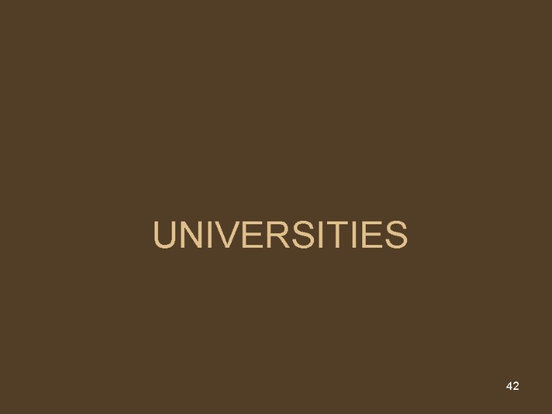 42 UNIVERSITIES
